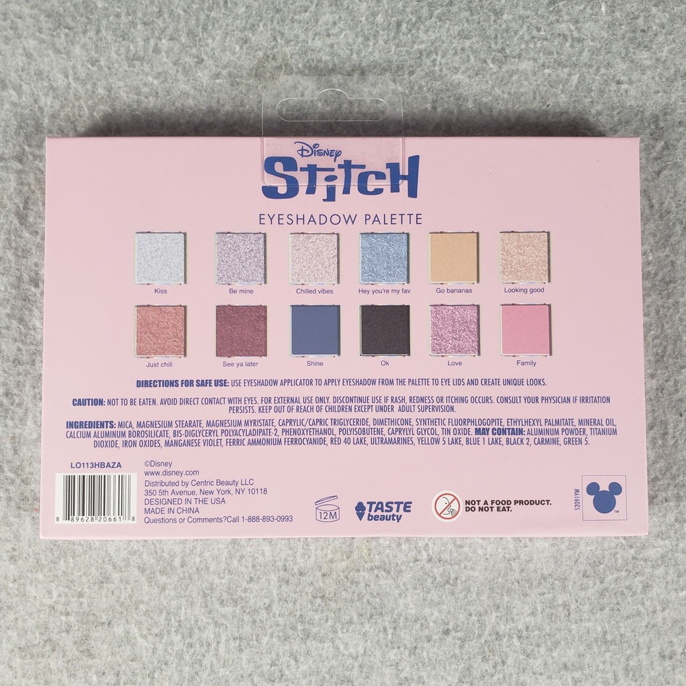 Disney Stitch Makeup Set Taste Beauty Eyeshadow Palette & 2pc Molded Lip Balms - Picture 4 of 7